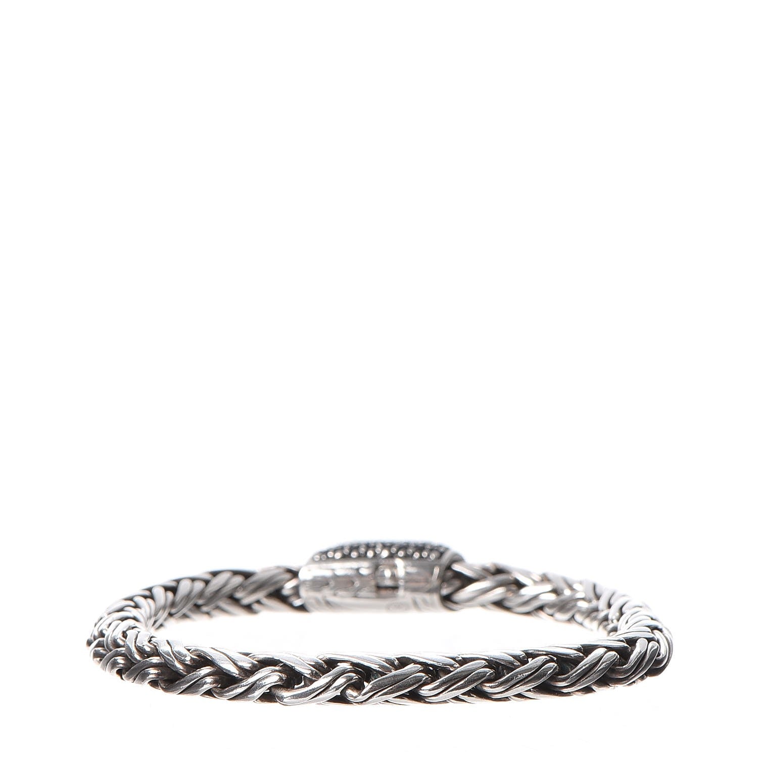 John Hardy Sterling Silver Black Sapphire Classic Chain Braided Bracelet 3 of 7