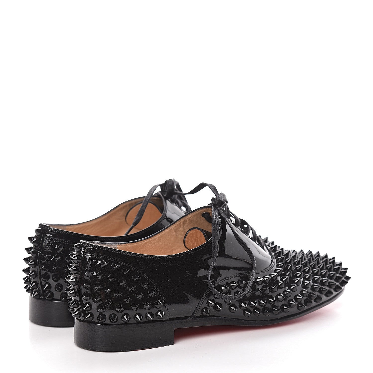 Christian Louboutin Patent Spike Freddy Flats 39.5 Black 4 of 8
