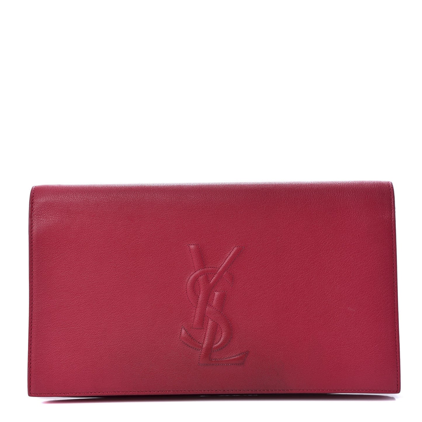Calfskin Monogram Large Belle De Jour Clutch Red