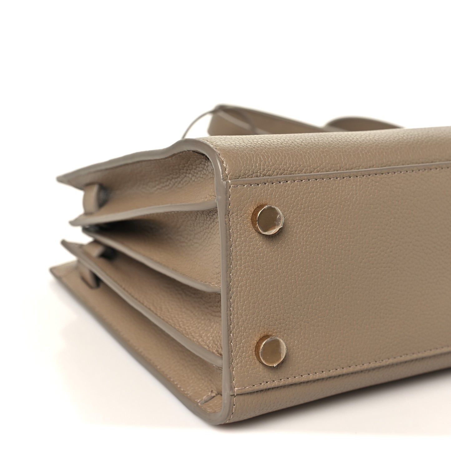 Grained Calfskin Baby Sac De Jour Souple Dark Beige