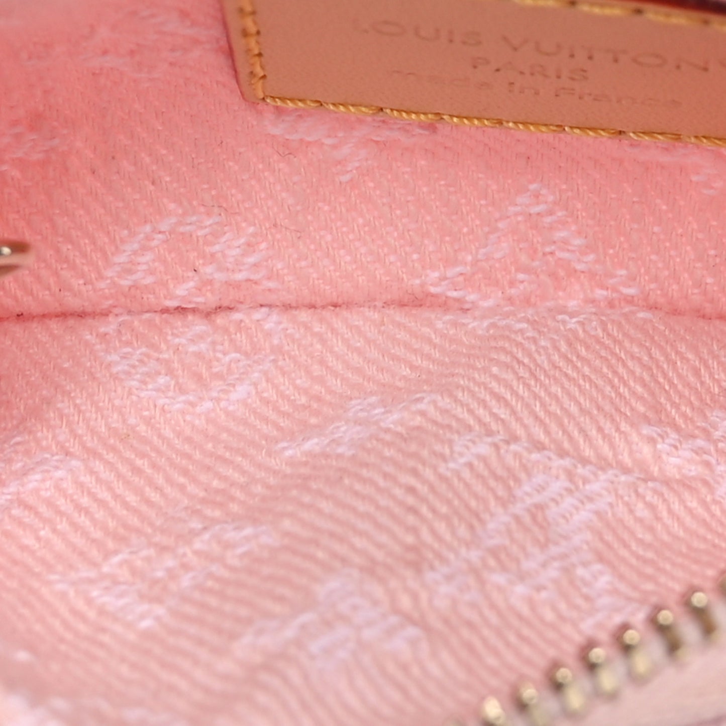 Monogram Denim Key Pouch Washed Pink