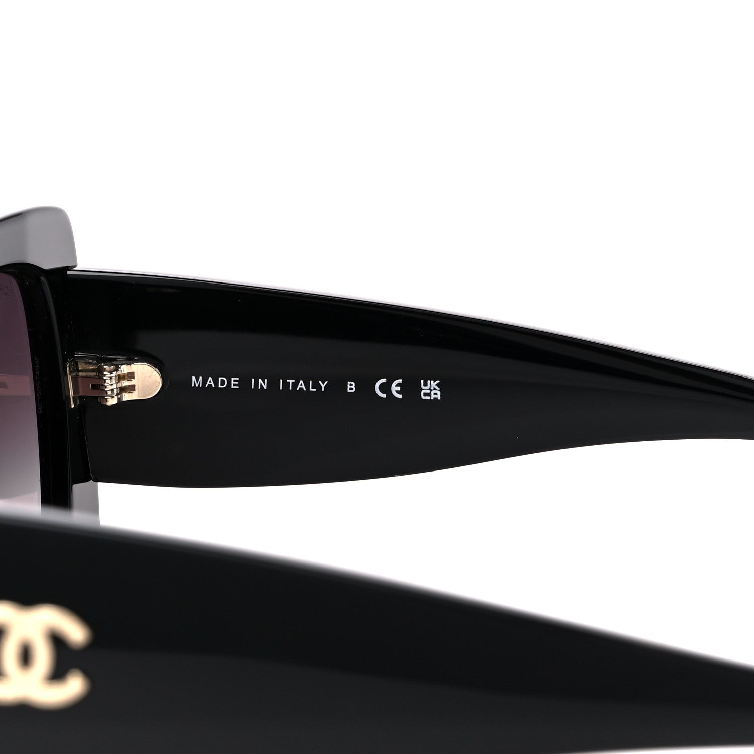 Chanel Acetate Rectangle Sunglasses 5435 Black 6 of 8