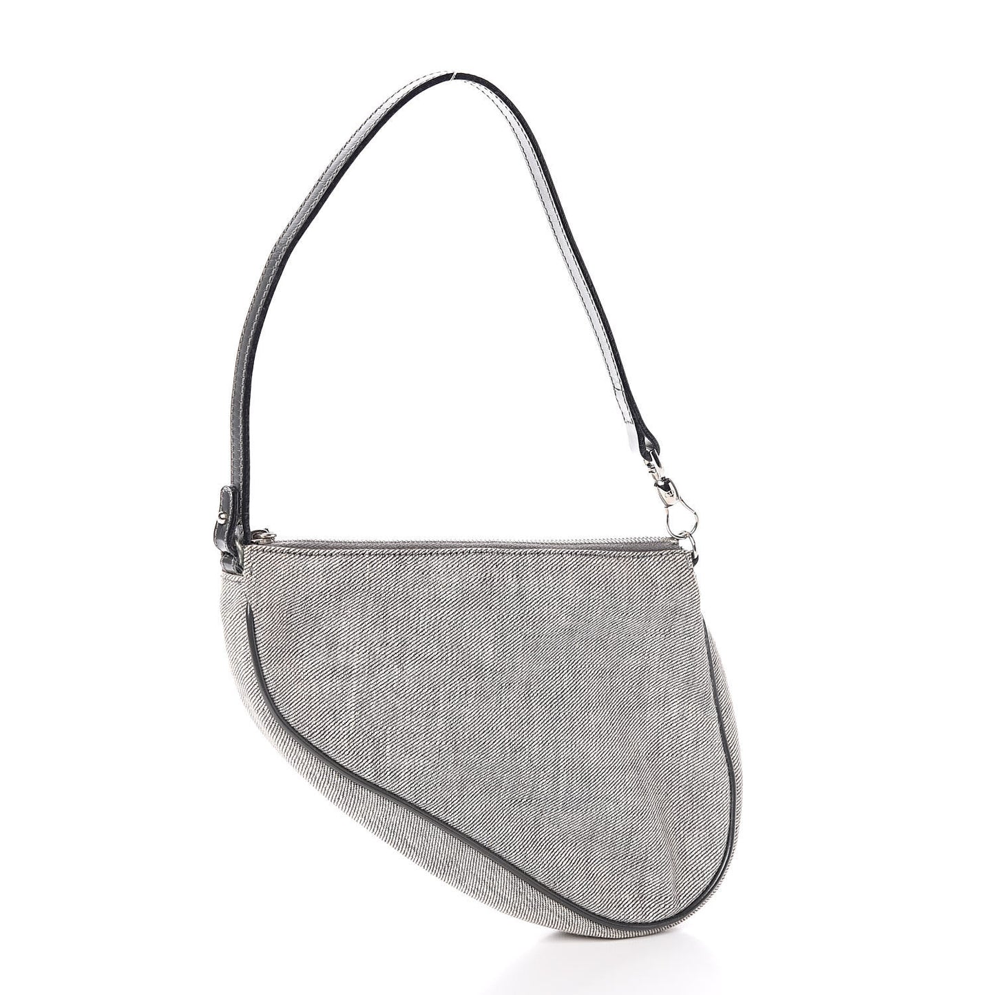 Denim Mini Saddle Pochette Grey