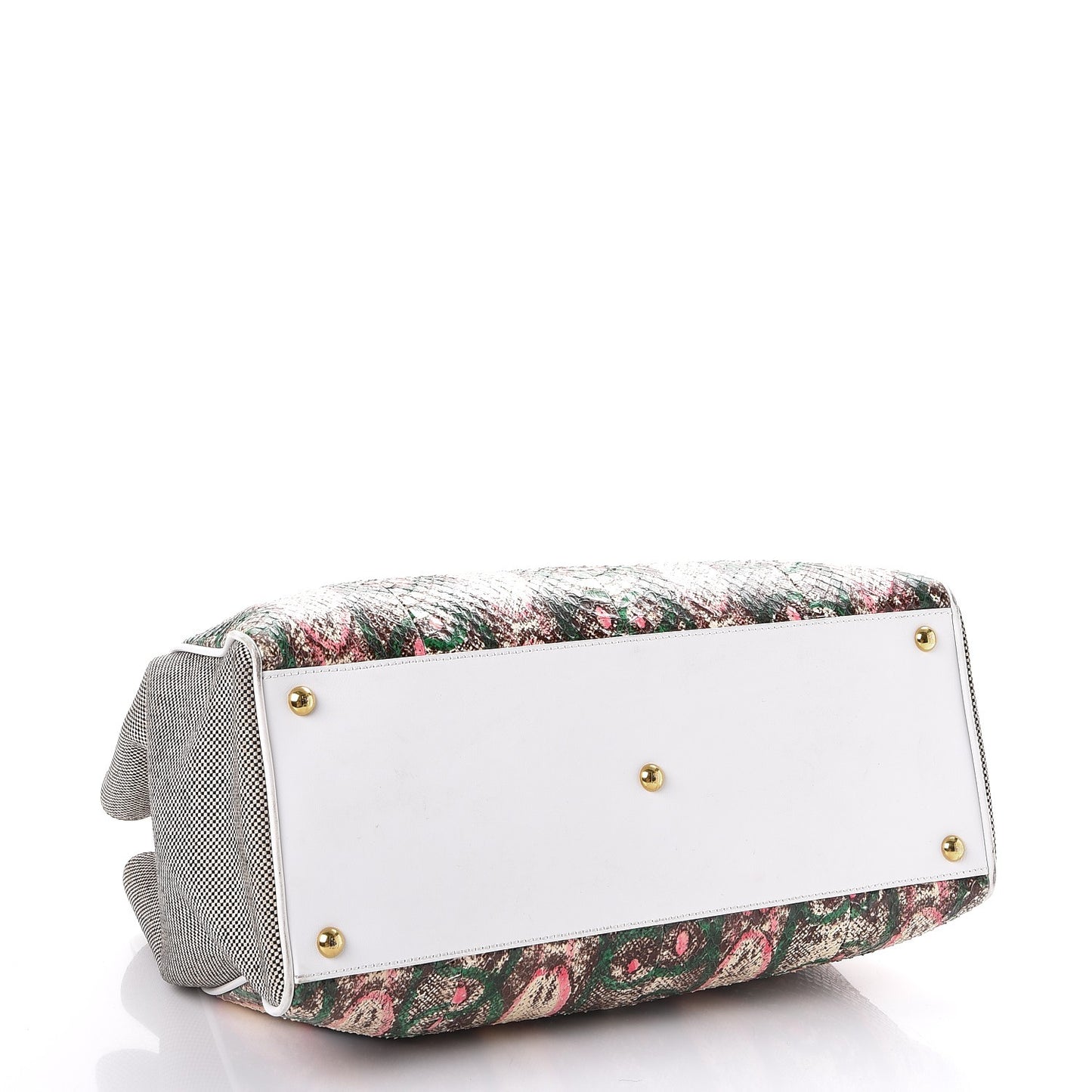 Snakeskin Canvas Medium 2Jours Tote Giada Rosa