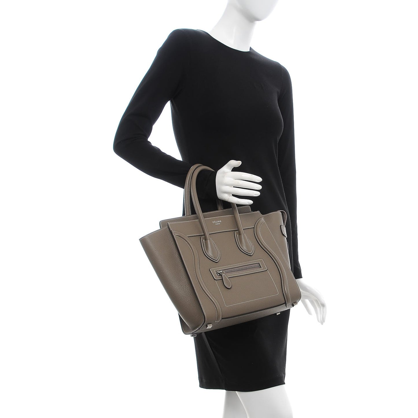 Drummed Calfskin Micro Luggage Souris