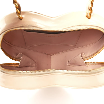 Chanel Patent CC Heart Vanity Case Beige 5 of 13