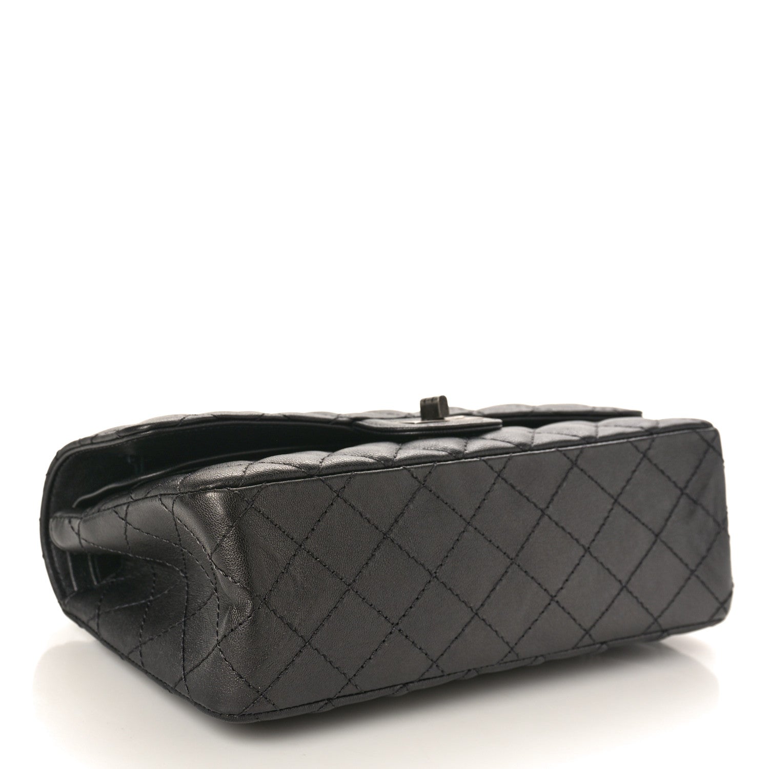 Chanel Metallic Sheepskin Quilted 2.55 Reissue 225 Flap Black 4 of 11