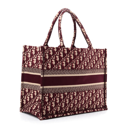 Christian Dior Oblique Medium Book Tote Burgundy Multicolor 3 of 9