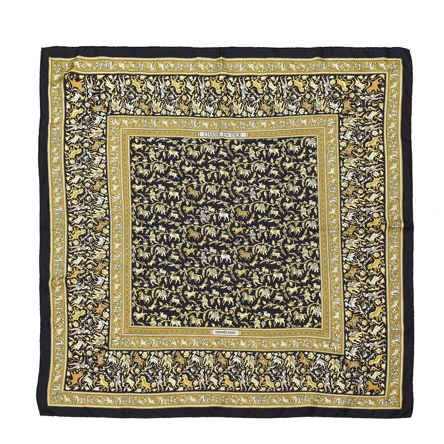 Silk Chasse En Inde Scarf 90