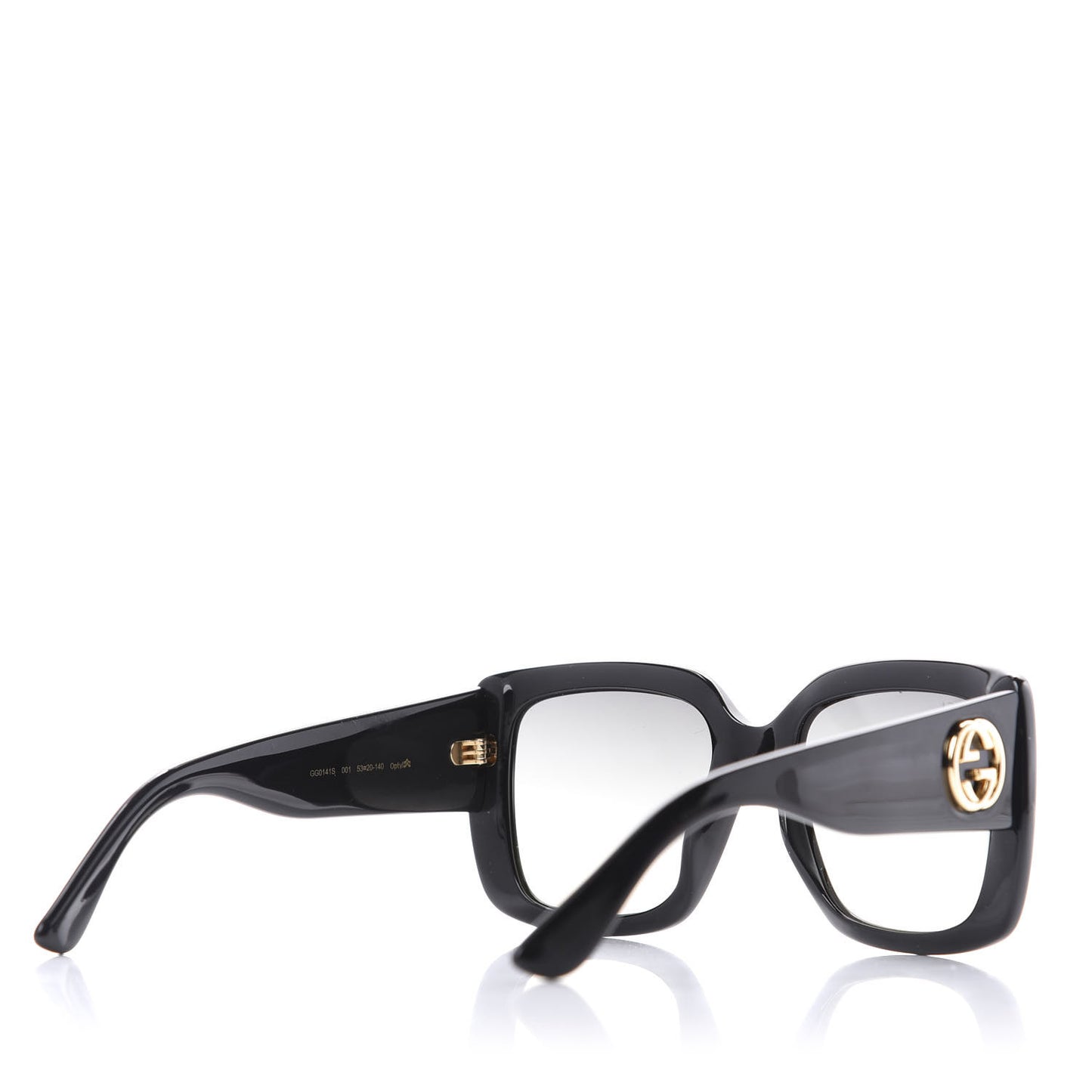 Acetate Square Frame Sunglasses GG0141S Black