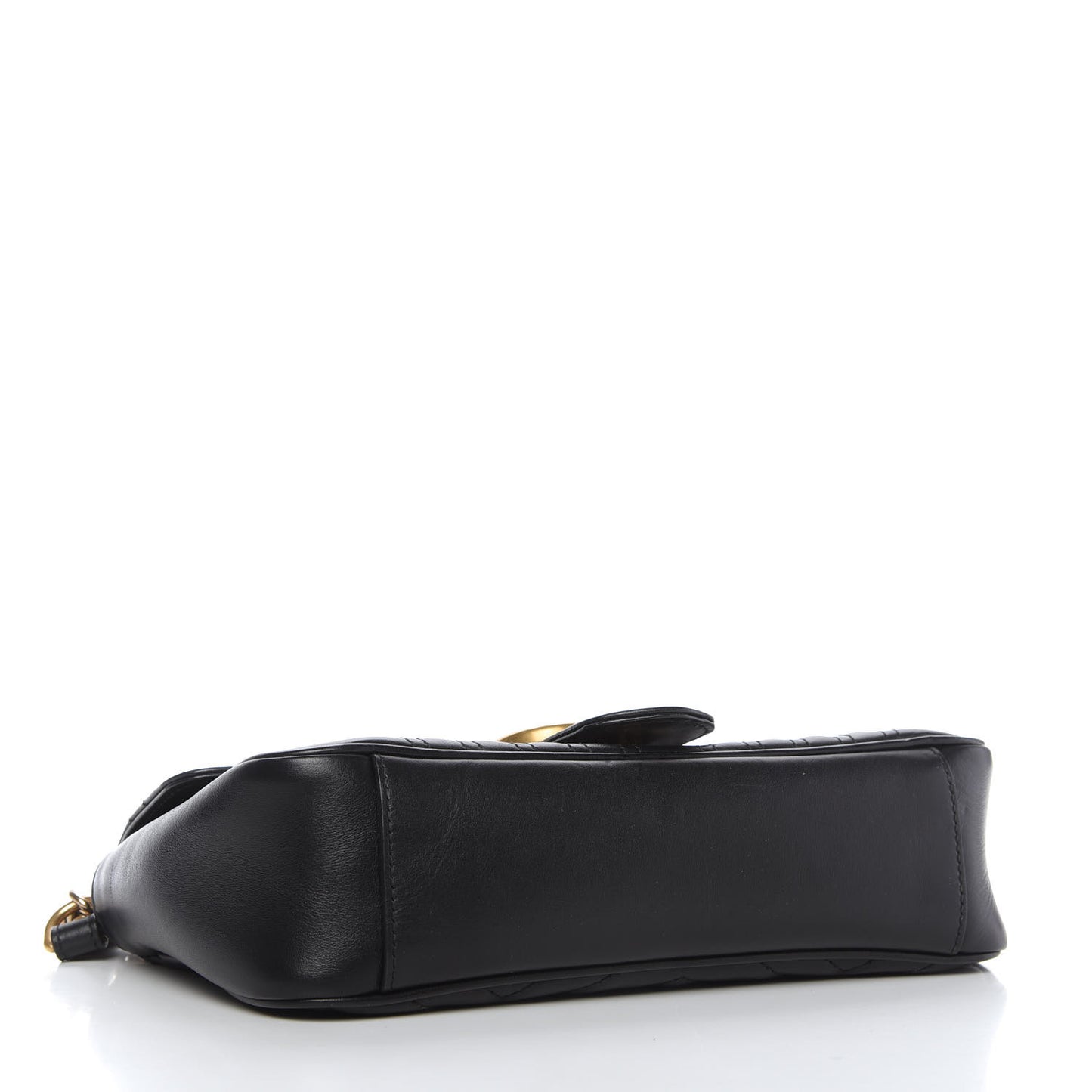 Calfskin Matelasse Small GG Marmont Shoulder Bag Black