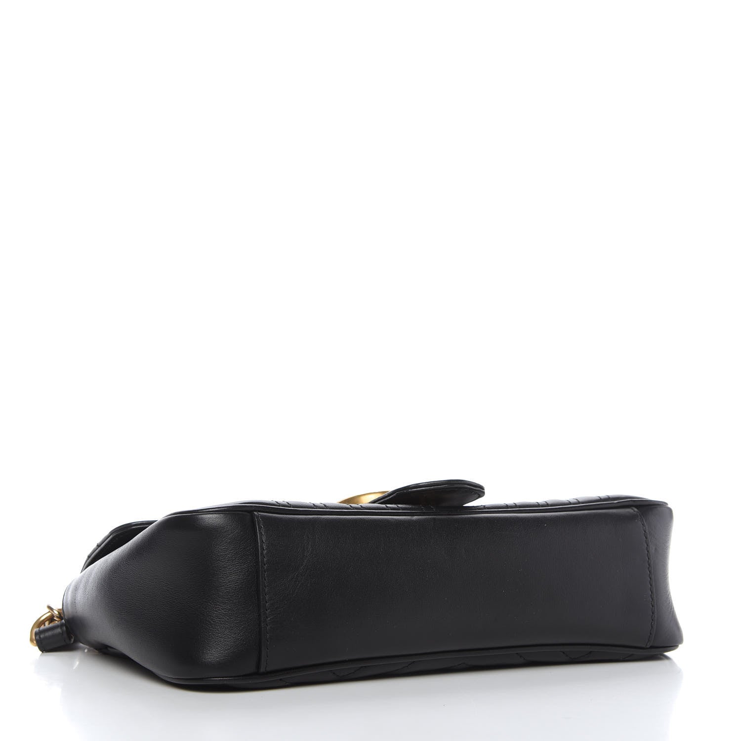 Gucci Calfskin Matelasse Small GG Marmont Shoulder Bag Black 4 of 10