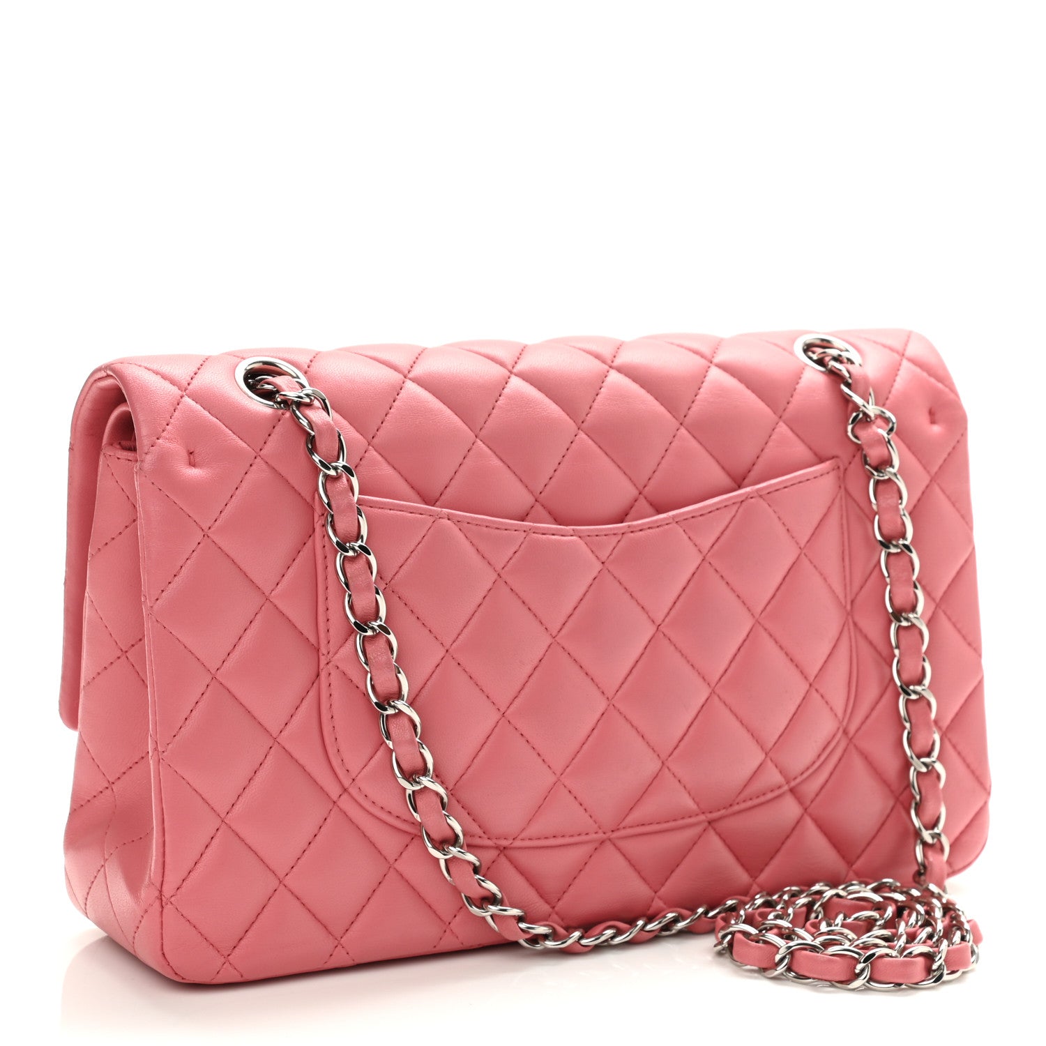 Chanel Lambskin Quilted Medium Double Flap Pink 3 of 10