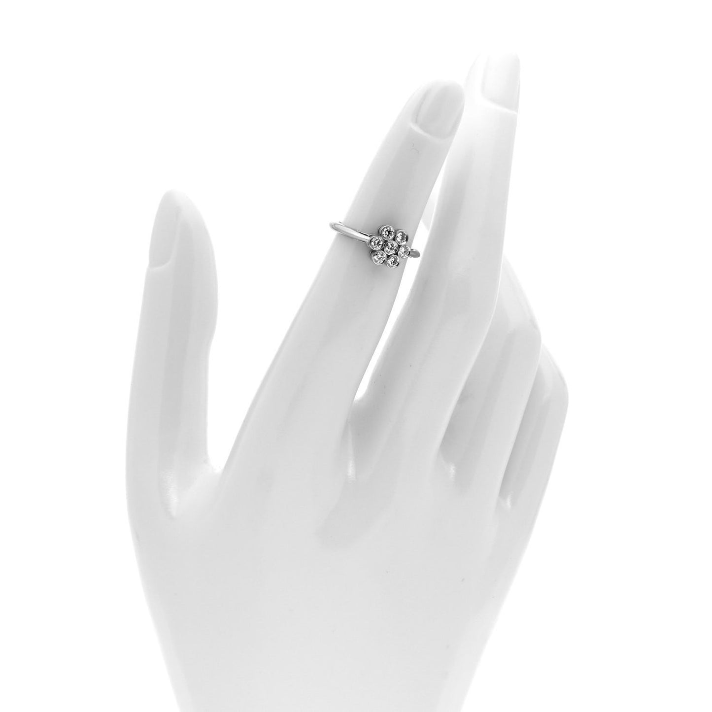 Platinum Diamond Enchant Flower Ring 47 4