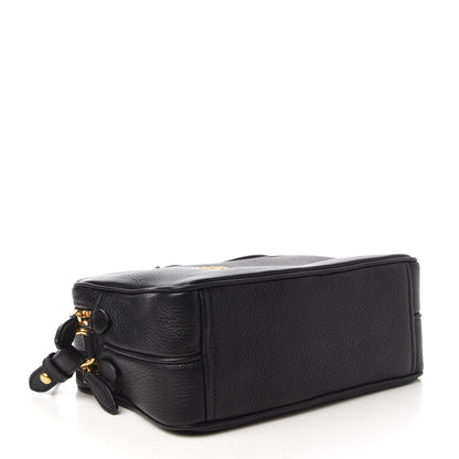 Prada Vitello Daino Medium Double Zip Shoulder Bag Black 4 of 9