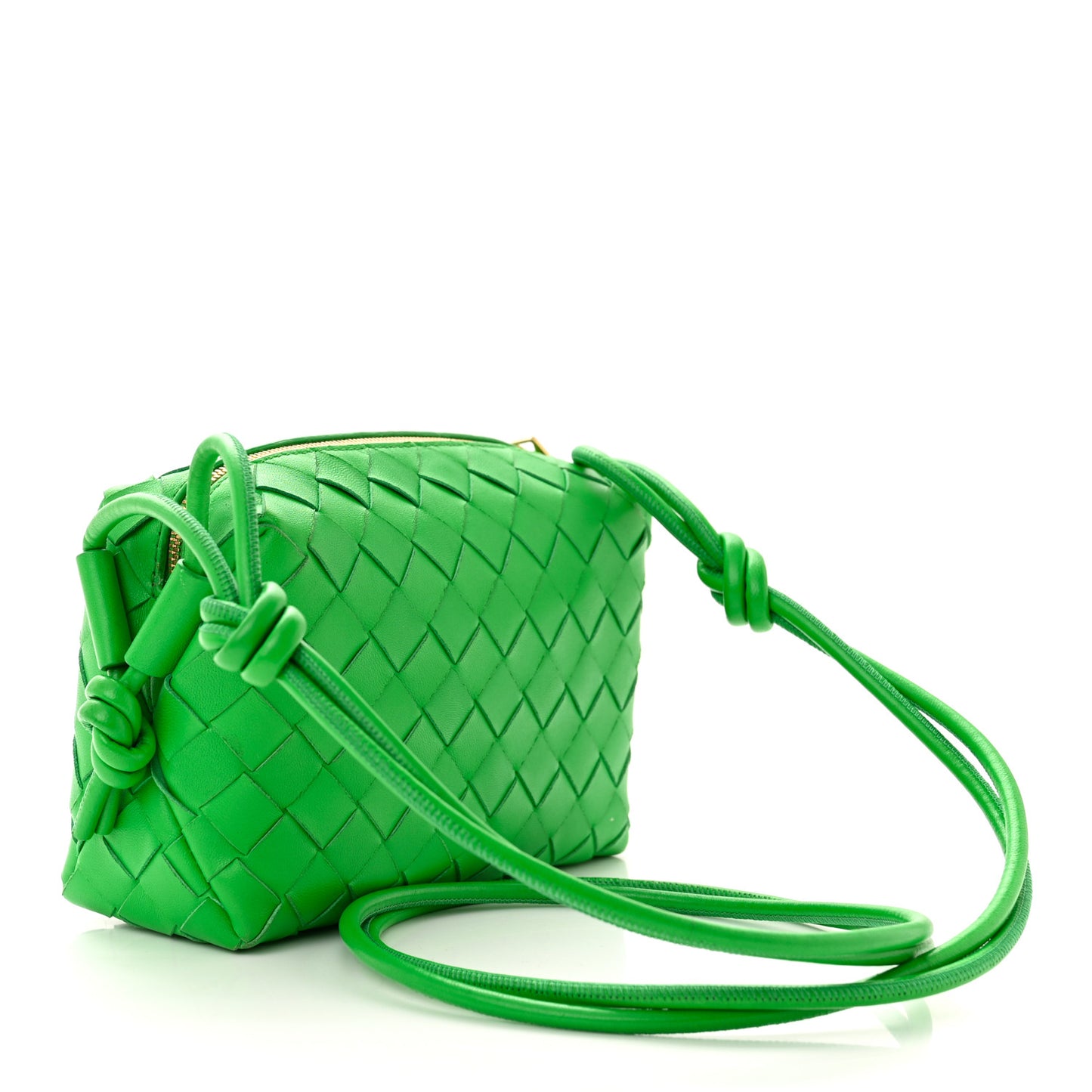 Nappa Intrecciato Mini Loop Camera Bag Parakeet