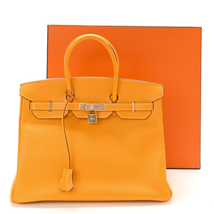 Hermes Epsom Candy Birkin 35 Jaune D'Or Feu 11 of 11