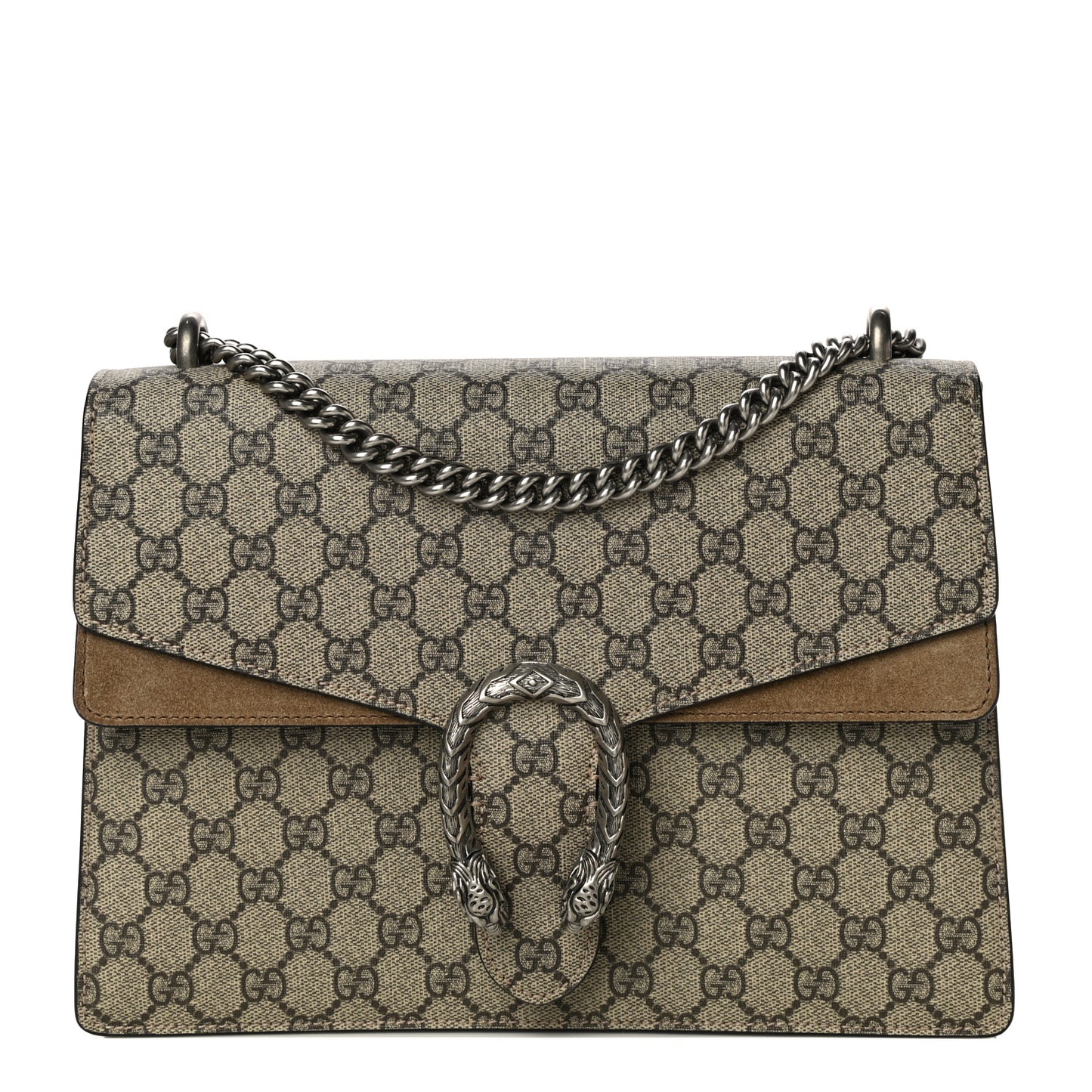 GG Supreme Monogram Medium Dionysus Shoulder Bag Taupe