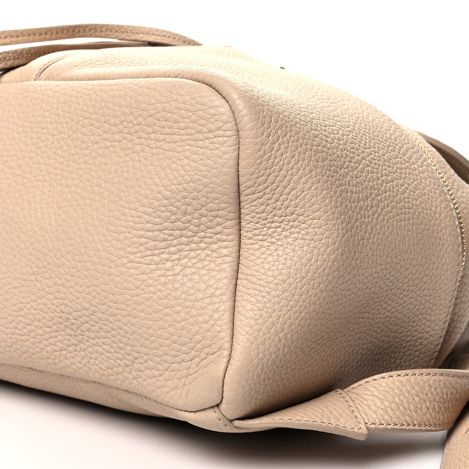 Salvatore Ferragamo Grained Calfskin Backpack Macadamia 9 of 9