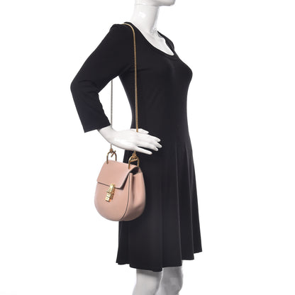 Chloe Grained Lambskin Drew Shoulder Bag Cement Pink 2 of 9