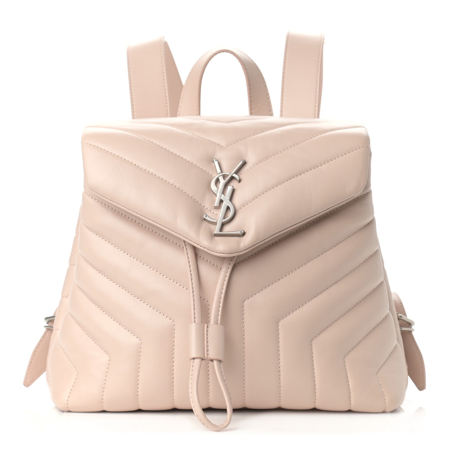 Calfskin Y Quilted Monogram Small Loulou Backpack Dark Beige