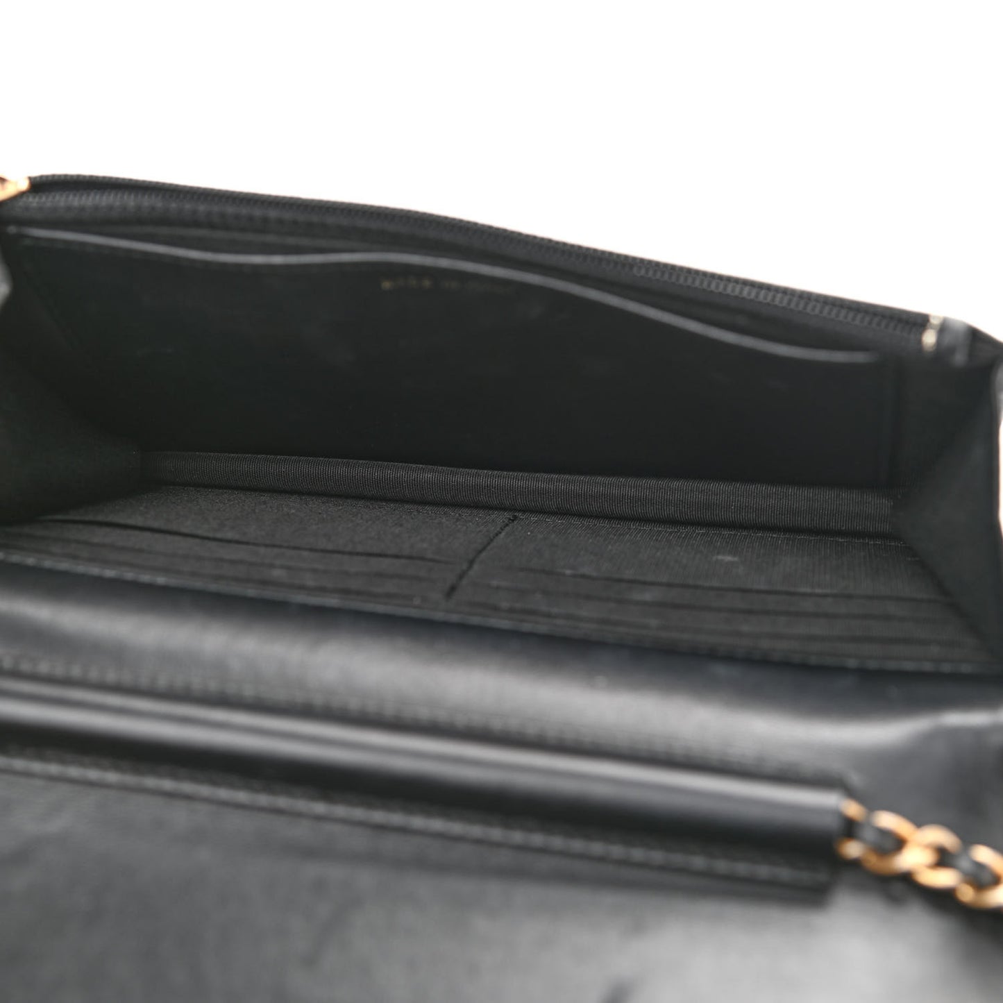 Orylag Lambskin Wallet On Chain Black
