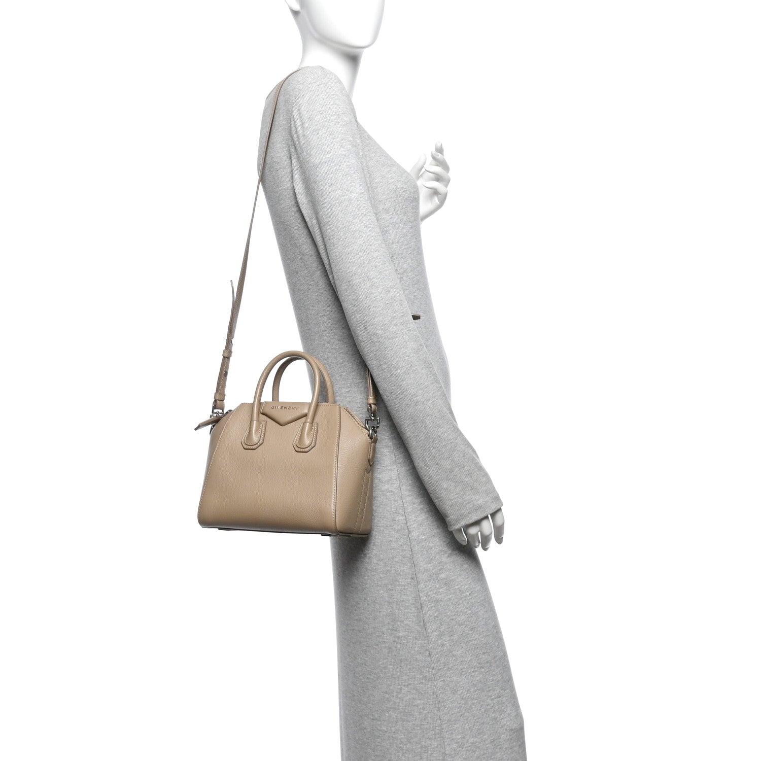 Givenchy Sugar Goatskin Mini Antigona Beige Camel 2 of 11