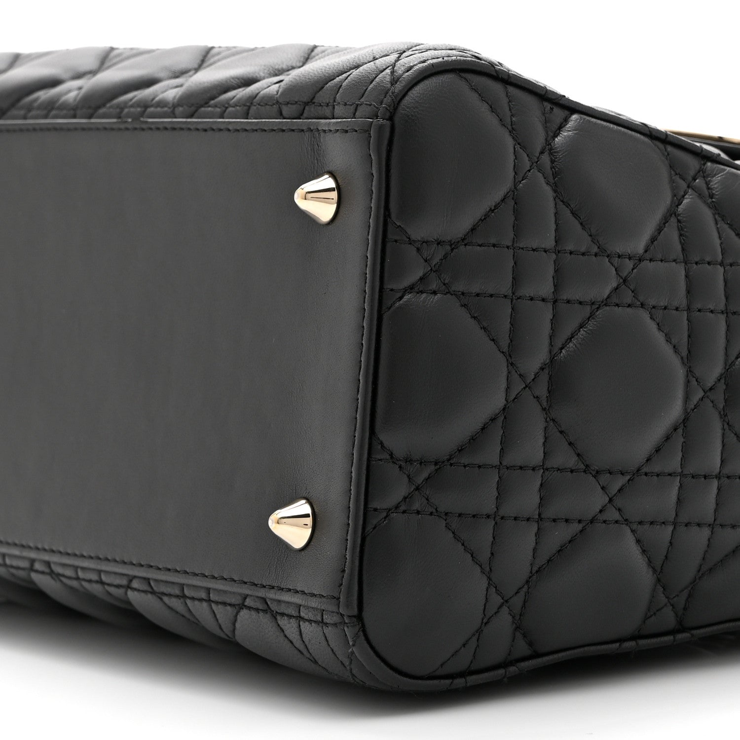 Christian Dior Lambskin Cannage Medium Lady Dior Black 10 of 10