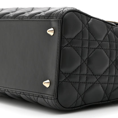 Christian Dior Lambskin Cannage Medium Lady Dior Black 10 of 10