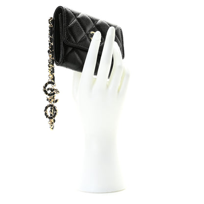 Chanel Caviar Quilted Miss Coco Clutch With Chain Black 3 of 9