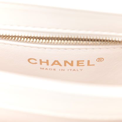 Chanel Lambskin Lacquered Quilted Mini Trendy CC Dual Handle Flap Bag White 6 of 11
