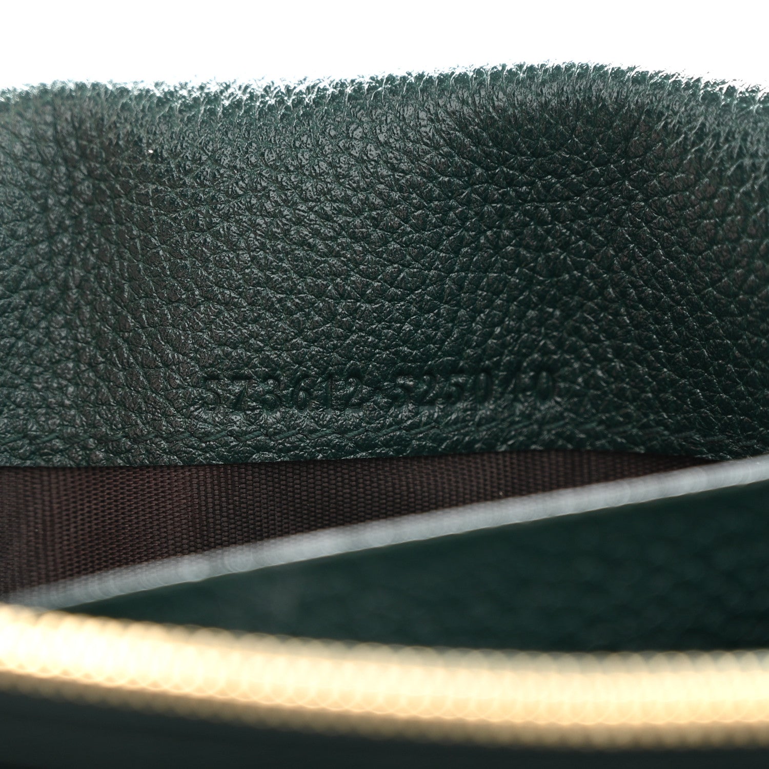 Gucci Grainy Calfskin Zumi Continental Wallet Vintage Green 7 of 11