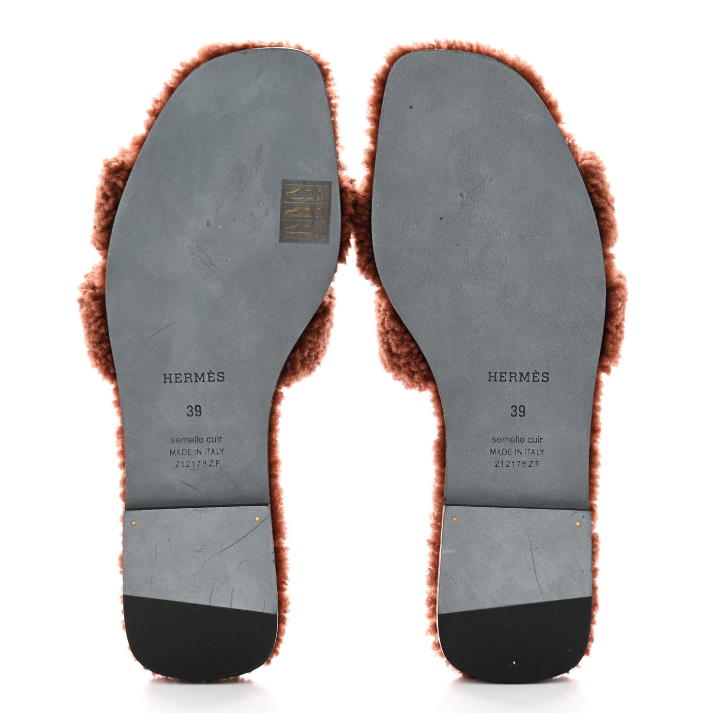 Woolskin Oran Sandals 39 Cognac