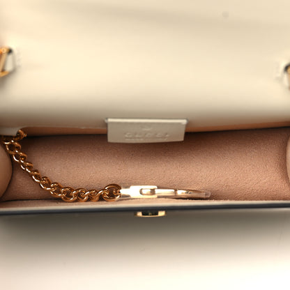 Gucci Calfskin Super Mini Sylvie Chain Shoulder Bag White 5 of 7