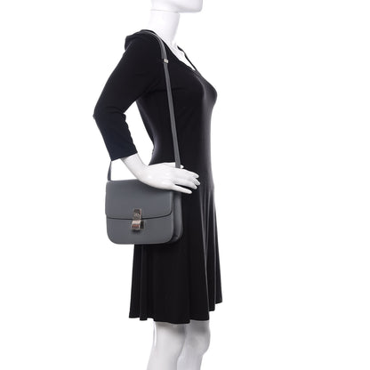 Celine Box Calfskin Medium Classic Box Flap Bag Grey 2 of 10