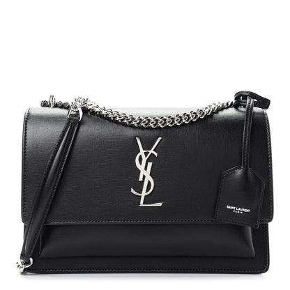Saint Laurent Calfskin Medium Monogram Sunset Black 1 of 8