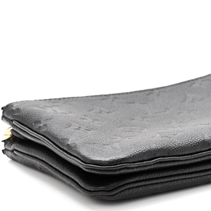 Louis Vuitton Empreinte Double Zip Pochette Black 10 of 11