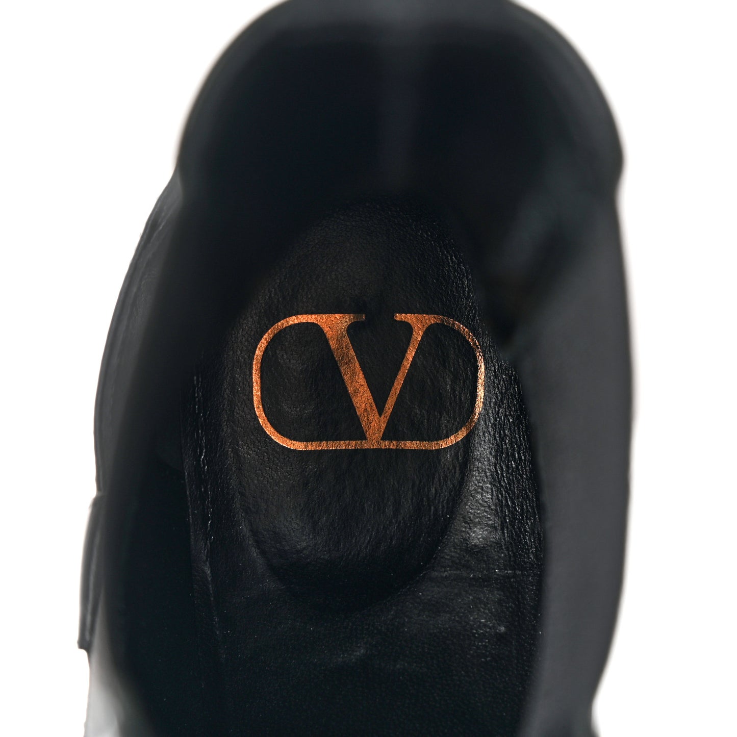 Calfskin VLOGO Flat Boots 36 Black