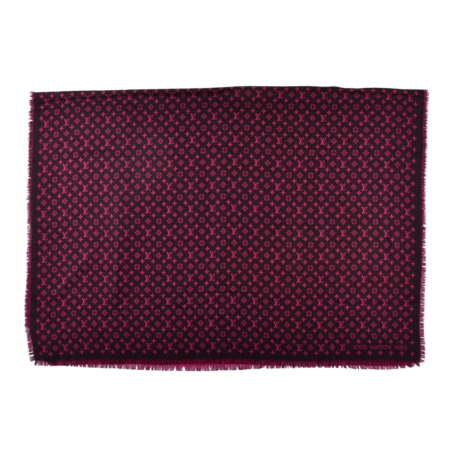 Louis Vuitton Wool Silk So LV Stole Black 1 of 4