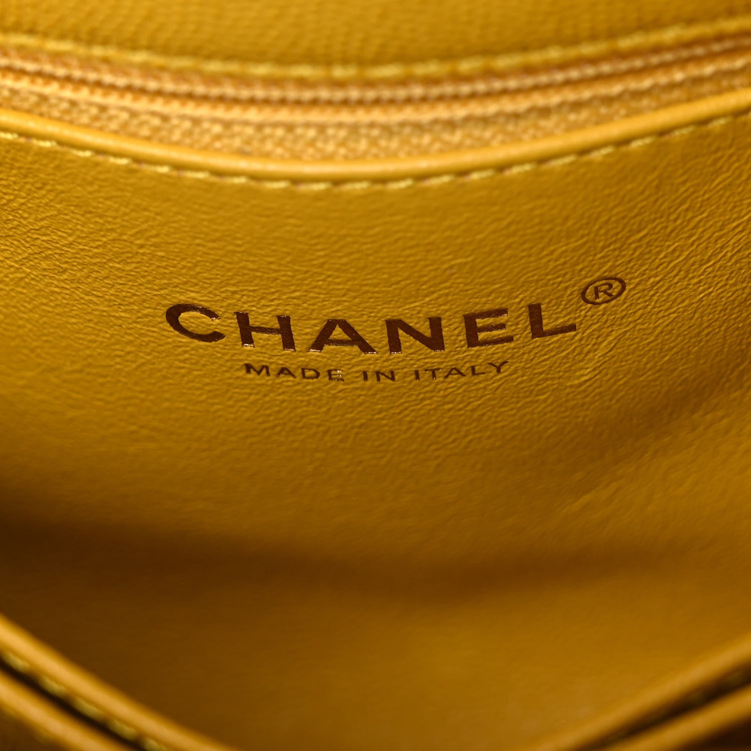 Chanel Caviar Lizard Mini Coco Handle Flap Yellow 6 of 16