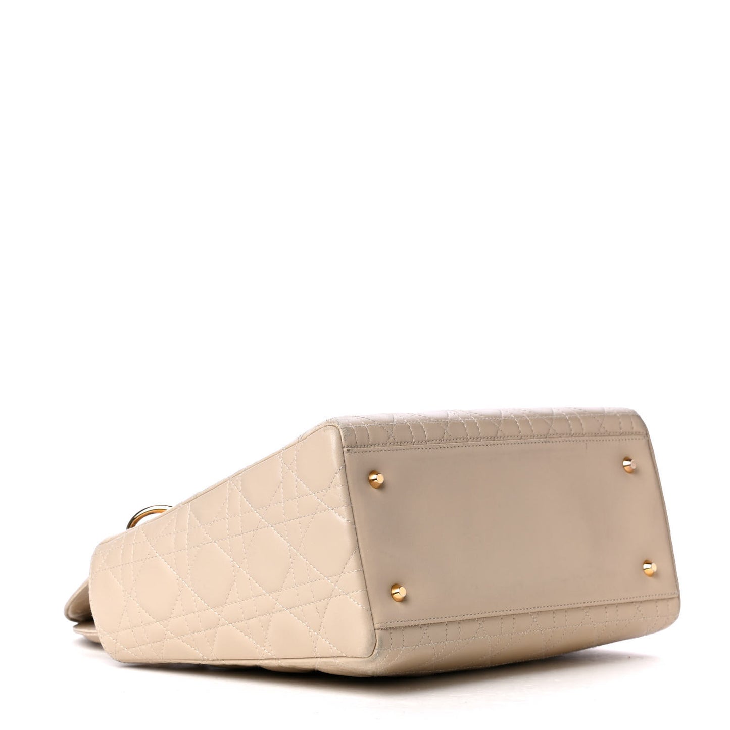 Lambskin Cannage Medium Lady Dior Light Beige