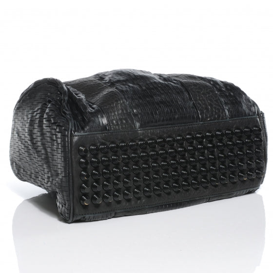 Alexander Wang Leather Laser Cut Rocco Duffel w Black Nickel Hardware Black 4 of 6