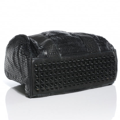 Alexander Wang Leather Laser Cut Rocco Duffel w Black Nickel Hardware Black 4 of 6