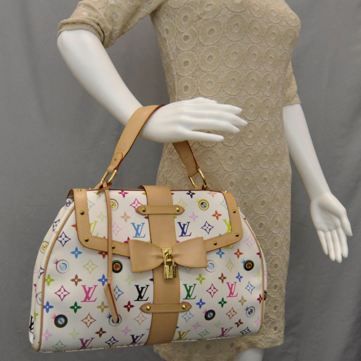 Louis Vuitton Monogram Multicolor Murakami Eye Love You Bag White 2 of 9