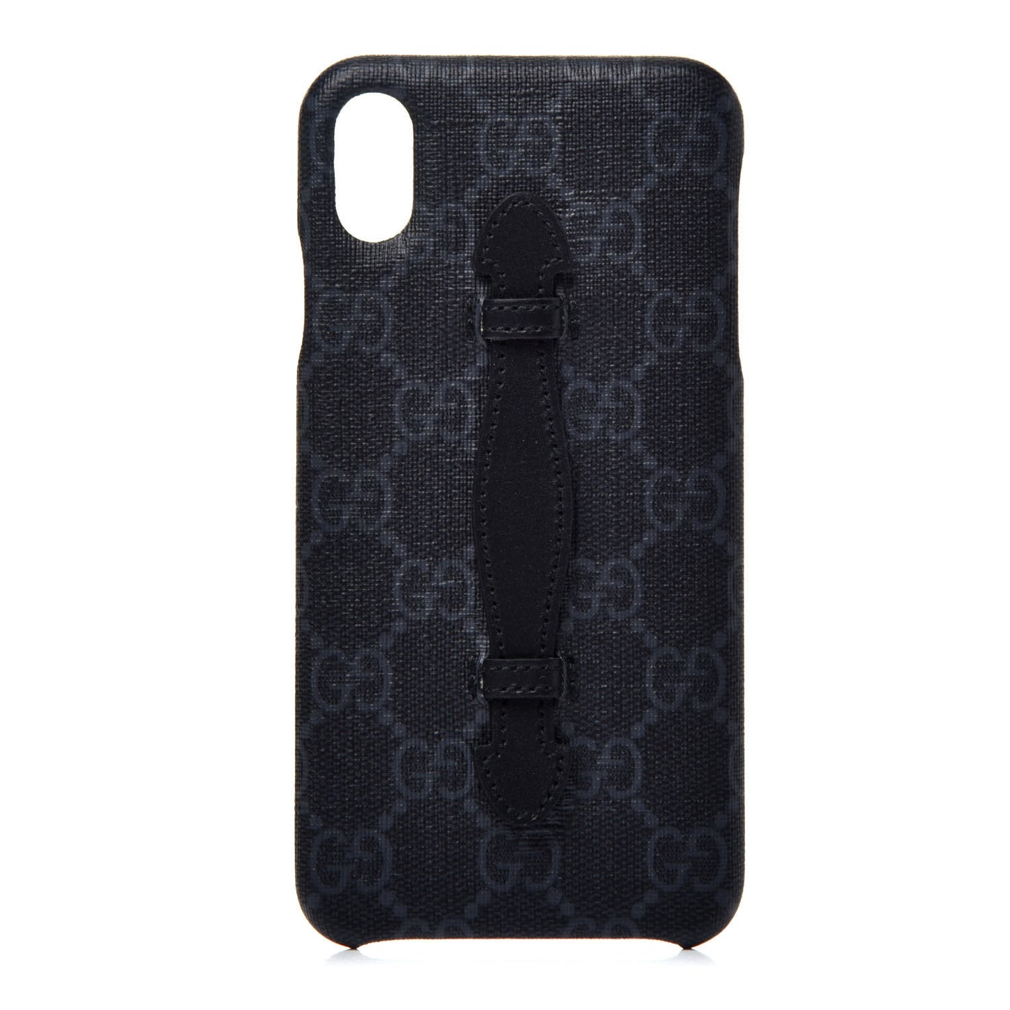 GG Supreme Monogram Top Handle iPhone XS Max Case Black
