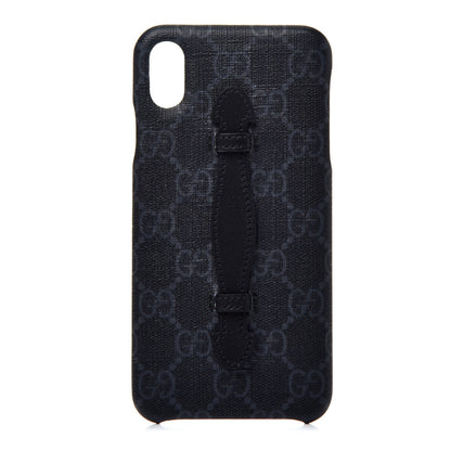 Gucci GG Supreme Monogram Top Handle iPhone XS Max Case Black 1 of 7