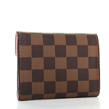 Louis Vuitton Damier Ebene Victorine Wallet Rose Ballerine 2 of 4