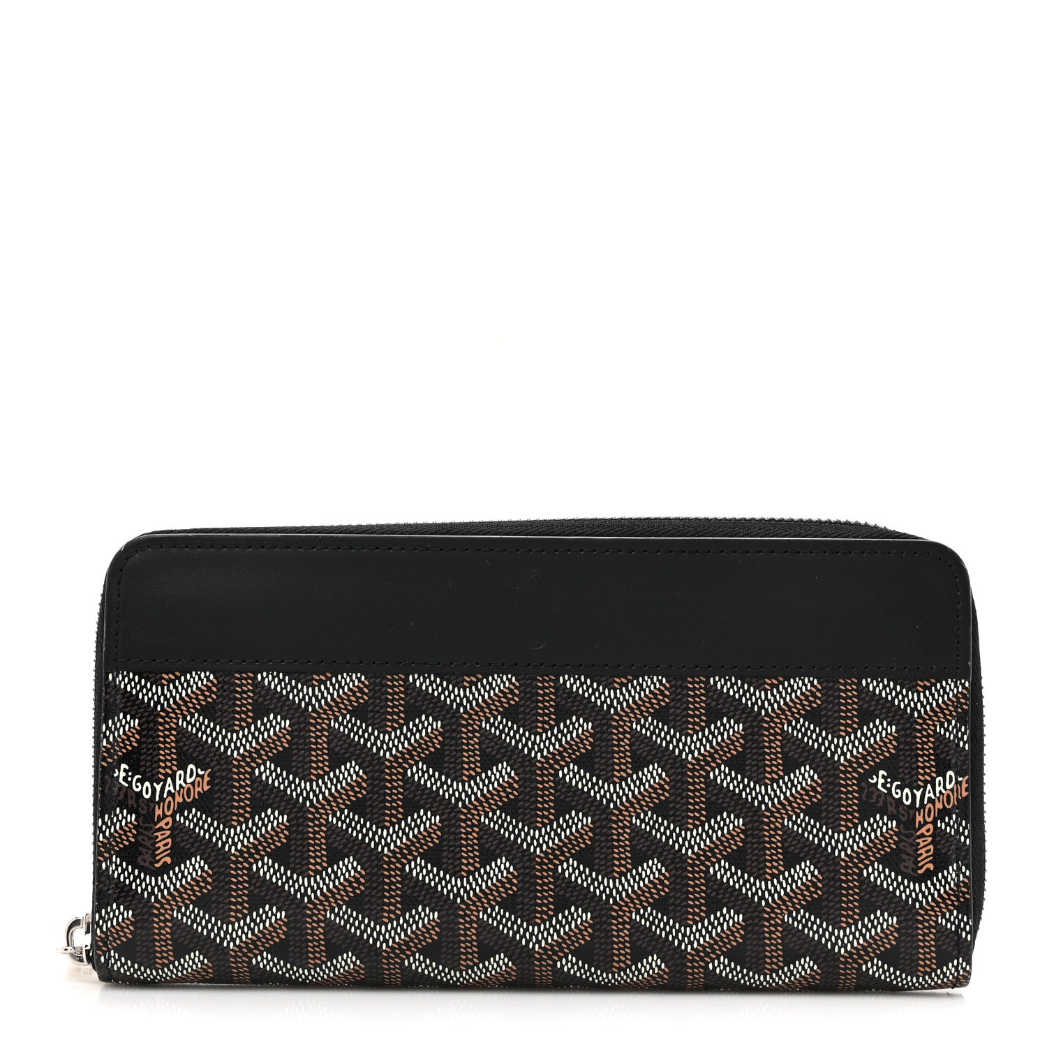 Goyard Goyardine Matignon Zip Around GM Wallet Black 1 of 6