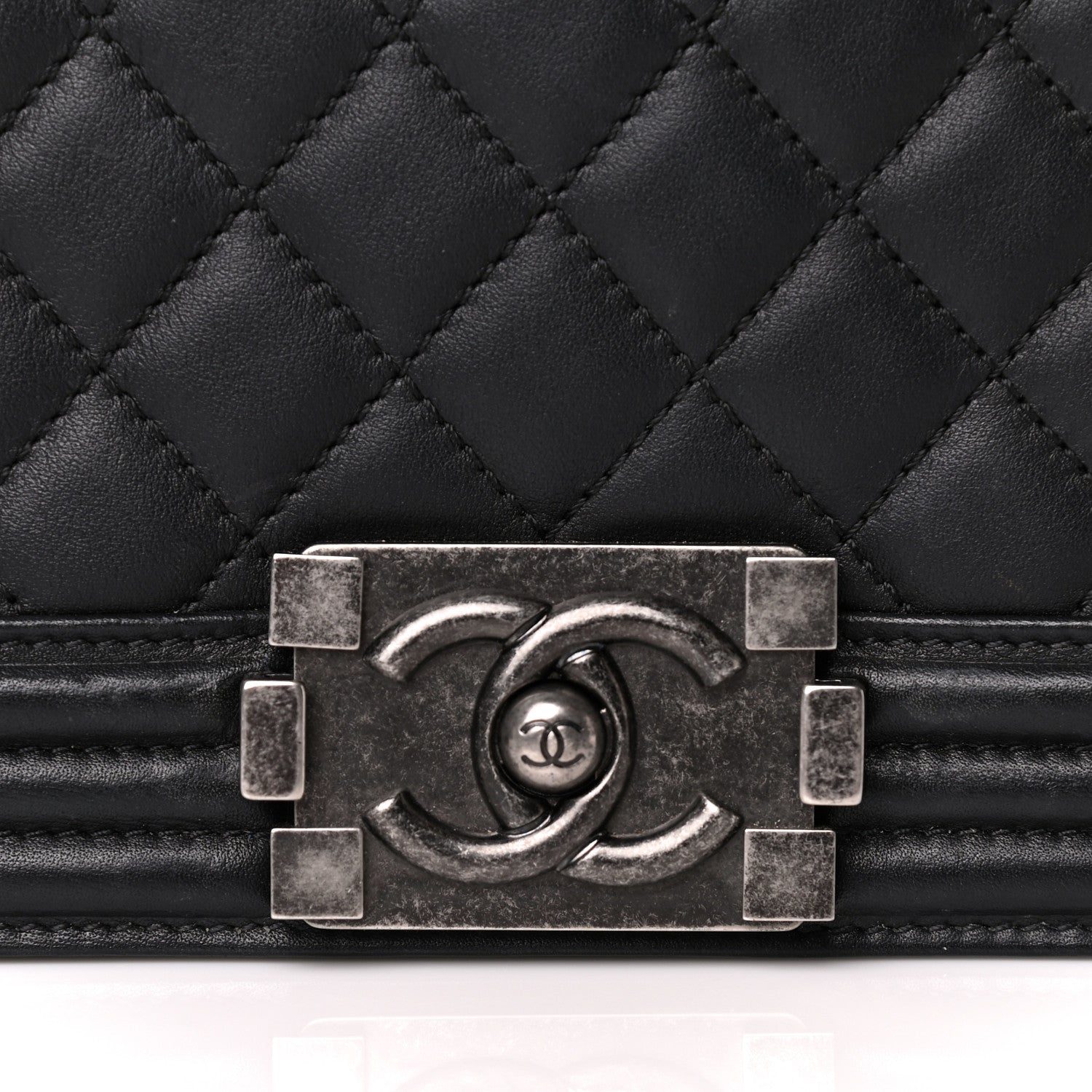 Chanel Calfskin Quilted New Medium Boy Flap Black 9 of 12