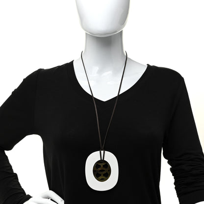 Hermes Buffalo Horn Lacquer Lift Necklace 2 of 6